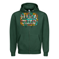 Sports Green western mama tried with sunflowers and gemstone Zipper Hoodie - texasbilliewilder