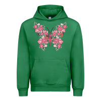 Emerald floral butterfly Urban Hoodie - MaliasSmallBusiness