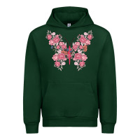 Forest Green floral butterfly Urban Hoodie - MaliasSmallBusiness