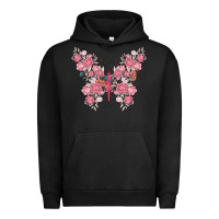 Pigment Black floral butterfly Urban Hoodie - MaliasSmallBusiness