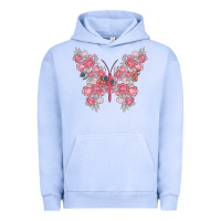 Pigment Grape Ice floral butterfly Urban Hoodie - MaliasSmallBusiness