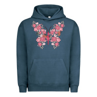 Pigment Midnight Navy floral butterfly Urban Hoodie - MaliasSmallBusiness
