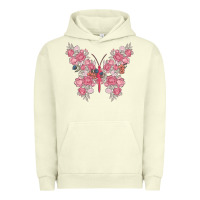 Pigment Pistachio floral butterfly Urban Hoodie - MaliasSmallBusiness