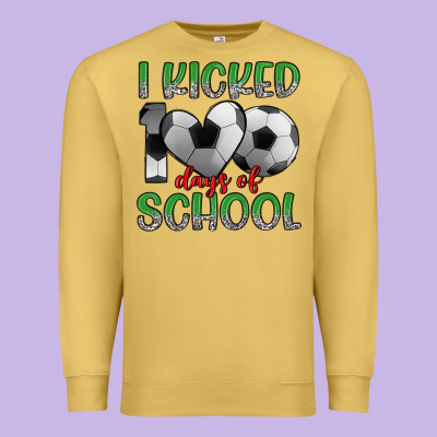 I Kicked 100 Days Of School Premium Sweatshirt Designed By Artiststas