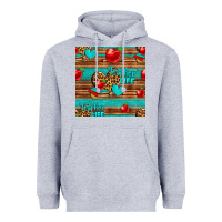 Heather Grey teacher life seamless pattern Heavyweight Hoodie - HRA Design Shop