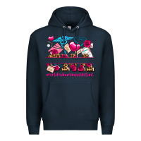 Navy valentines day cna certified nursing assistant Premium Hoodie - AdoDesignShop