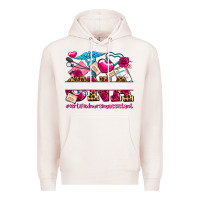 Pale Pink valentines day cna certified nursing assistant Premium Hoodie - AdoDesignShop