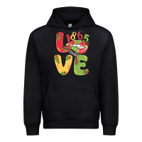 Black love juneteenth lips Urban Hoodie - MaliasSmallBusiness