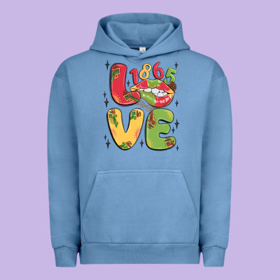 Love Juneteenth Lips Urban Hoodie Designed By Maliassmallbusiness