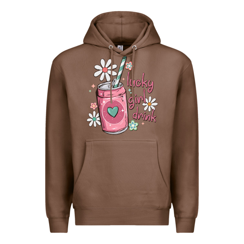 Lucky Girl Drink Premium Hoodie by MaliasSmallBusiness | Teevron