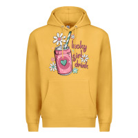 Mustard lucky girl drink Premium Hoodie - MaliasSmallBusiness