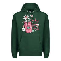 Sports Green lucky girl drink Premium Hoodie - MaliasSmallBusiness