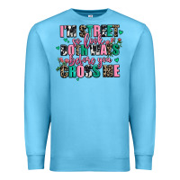Ocean Blue floral i am street so look both ways before you cr Premium Sweatshirt - AdoDesignShop