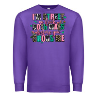 Purple floral i am street so look both ways before you cr Premium Sweatshirt - AdoDesignShop