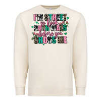 Sandshell floral i am street so look both ways before you cr Premium Sweatshirt - AdoDesignShop