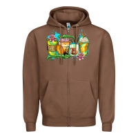Chestnut alligator coffee cups Zipper Hoodie - Zillion Design Studio