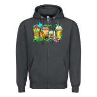Smoke alligator coffee cups Zipper Hoodie - Zillion Design Studio