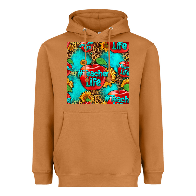 Teacher Apple Seamless Pattern Heavyweight Hoodie by HRA Design Shop | Teevron