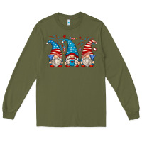 Army Green fourth of july gnomes Long Sleeve Tee - Zillion Design Studio