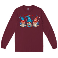 Burgundy fourth of july gnomes Long Sleeve Tee - Zillion Design Studio