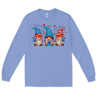 Colony Blue fourth of july gnomes Long Sleeve Tee - Zillion Design Studio