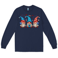 Navy fourth of july gnomes Long Sleeve Tee - Zillion Design Studio