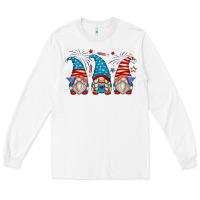 White fourth of july gnomes Long Sleeve Tee - Zillion Design Studio