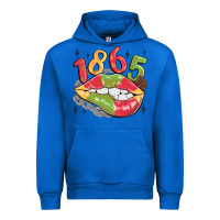 Cobalt 1865 juneteenth lips Urban Hoodie - MaliasSmallBusiness