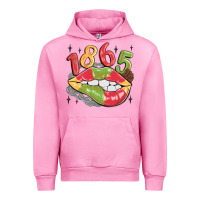 Fuchsia Pink 1865 juneteenth lips Urban Hoodie - MaliasSmallBusiness