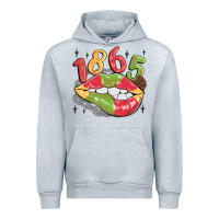 Heather Grey 1865 juneteenth lips Urban Hoodie - MaliasSmallBusiness
