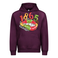 Mauve Wine 1865 juneteenth lips Urban Hoodie - MaliasSmallBusiness