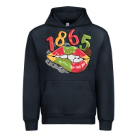 Navy 1865 juneteenth lips Urban Hoodie - MaliasSmallBusiness
