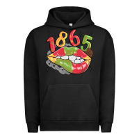 Pigment Black 1865 juneteenth lips Urban Hoodie - MaliasSmallBusiness
