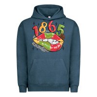 Pigment Midnight Navy 1865 juneteenth lips Urban Hoodie - MaliasSmallBusiness