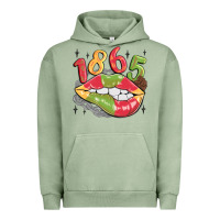 Pigment Oil Green 1865 juneteenth lips Urban Hoodie - MaliasSmallBusiness