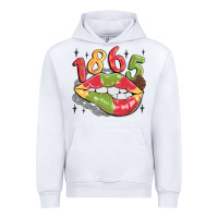 White 1865 juneteenth lips Urban Hoodie - MaliasSmallBusiness