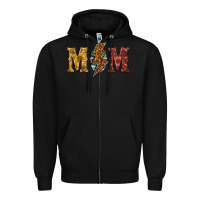 Black western mom Zipper Hoodie - texasbilliewilder