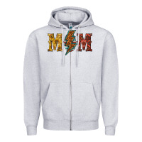 Heather Grey western mom Zipper Hoodie - texasbilliewilder