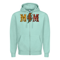 Seafoam western mom Zipper Hoodie - texasbilliewilder