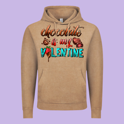 Chocolate Is My Valentine Vintage Hoodie Designed By Adodesignshop