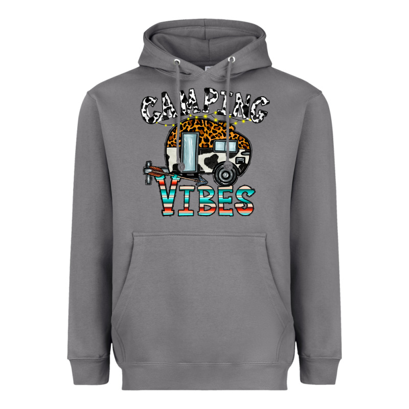 Camping Vibes Heavyweight Hoodie by CowhideDigitalArt | Teevron