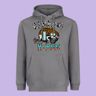 Camping Vibes Heavyweight Hoodie Designed By Cowhidedigitalart