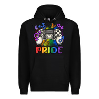 Black gaymer pride Premium Hoodie - MaliasSmallBusiness