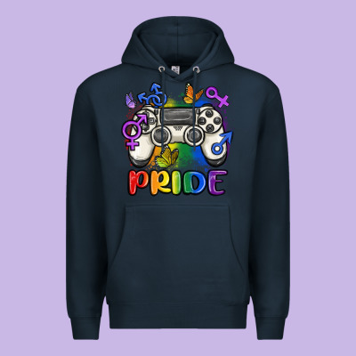 Gaymer Pride Premium Hoodie Designed By Maliassmallbusiness