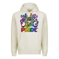 Oatmeal Heather gaymer pride Premium Hoodie - MaliasSmallBusiness