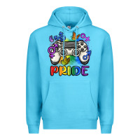 Ocean Blue gaymer pride Premium Hoodie - MaliasSmallBusiness