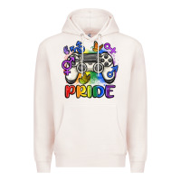 Pale Pink gaymer pride Premium Hoodie - MaliasSmallBusiness