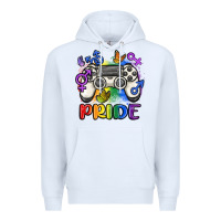 White gaymer pride Premium Hoodie - MaliasSmallBusiness