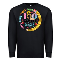 Black happy 100 days of school Premium Sweatshirt - Artiststas