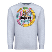 Heather Grey happy 100 days of school Premium Sweatshirt - Artiststas